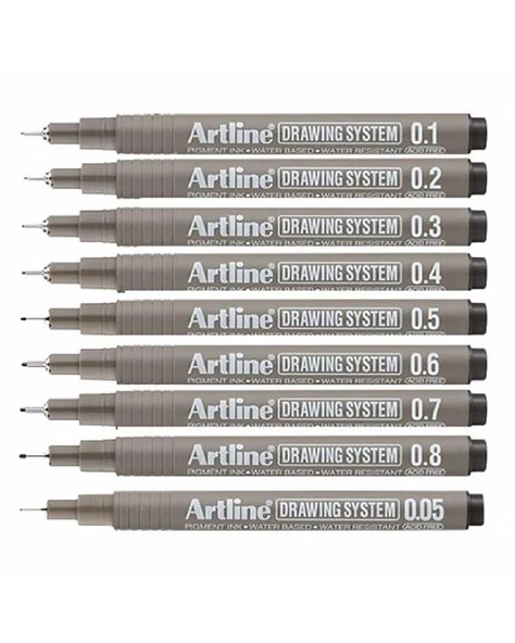 Artline Teknik Çizim Kalemi 9lu Set