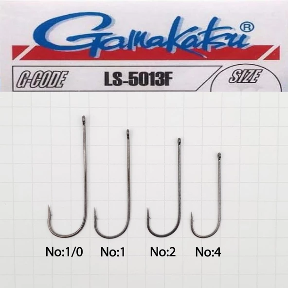 Gamakatsu LS-5013F Uzun Saplı Olta İğnesi Siyah - 2