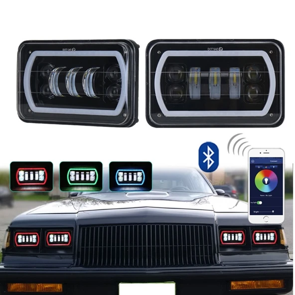 Akıllı sis lambası Kare 5inç set 12-32v / LASS307 - Resim 2