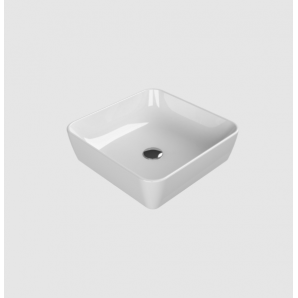 Turkuaz One 46x46 cm Deliksiz Kare Tezgah Üstü Lavabo - 2