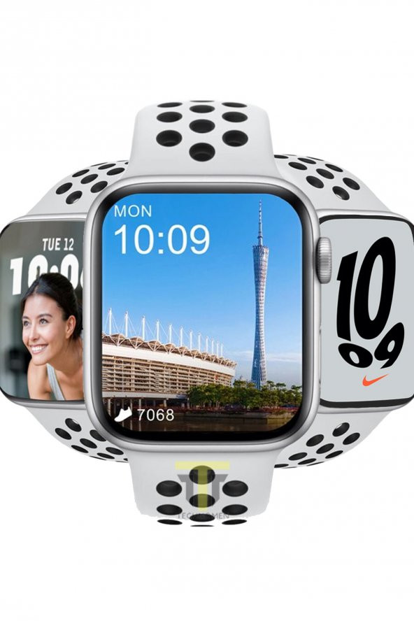 TECHNOMEN Watch 7 DT Nlke Series Spor Smartwatch 2022 Akıllı Saat NFC Siri GPS Bluetooth Çağrı Android İos