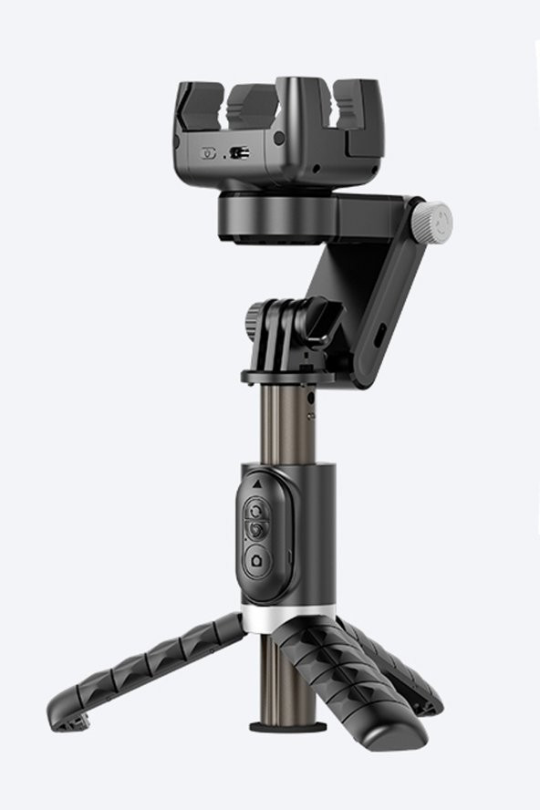 TECHNOMEN Q18 masaüstü Gimbal sabitleyici çekim modunda telefon takip dolgu ışığı ile Selfie Çubuğu Tripod