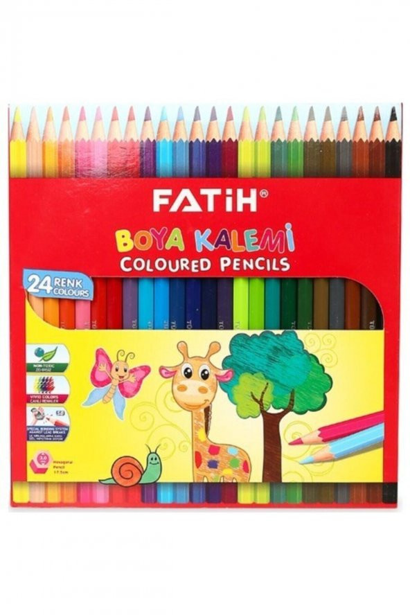 Fatih Kuru Boya 24 Renk Tam Boy Fa33225