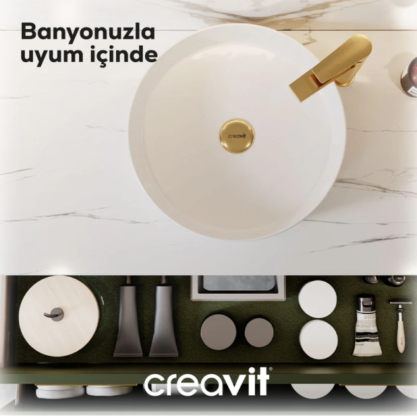 Creavit LP145 Loop 45 cm Set Üstü Çanak Lavabo