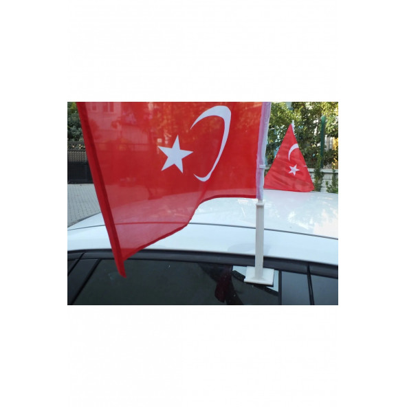 Flamalı Araç Konvoy Türk Bayrağı 30 X 45 CM - 4