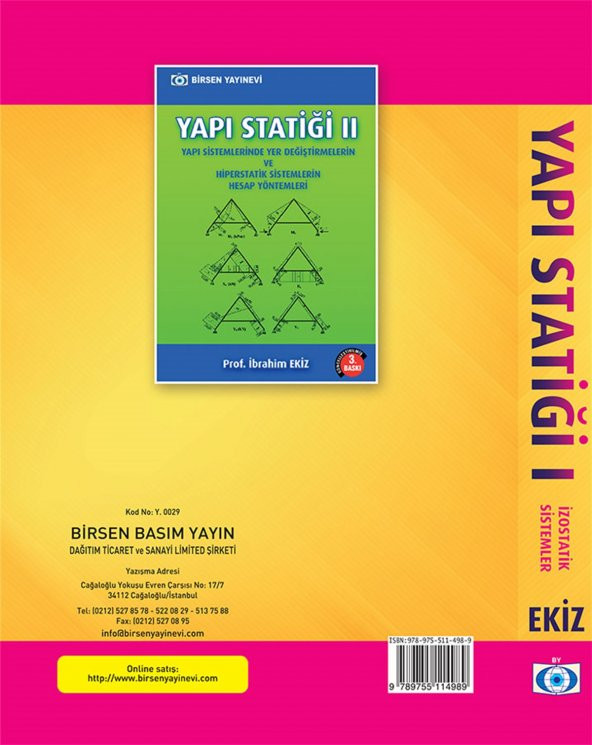 Yapı Statiği 1 / Prof. İbrahim Ekiz - 2
