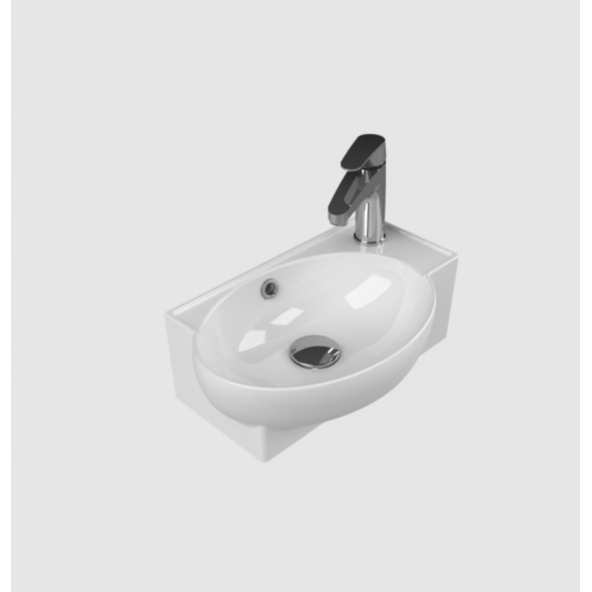 Turkuaz Seramik Cerastyle 001300U 28 cm Mini Köşe Lavabo