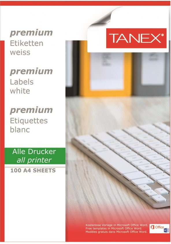 TANEX LASER ETIKET TW-2028 52.5 X 41 MM