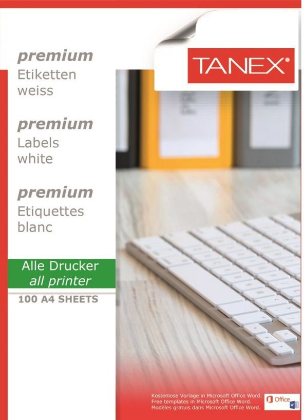TANEX LASER ETIKET TW-2035 52.5 X 33 MM