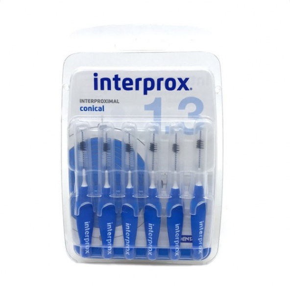 Interprox Conical 1,3mm Mavi Arayüz Fırçası 6lı