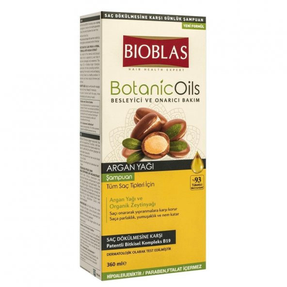 Bioblas Botanic Oils Argan Yağı Şampuanı 360 ml