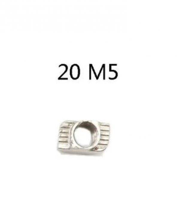 6 Kanal Sigma Profil Somun (M5 Tırtıklı Somun) - 5