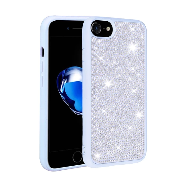 Apple iPhone 7 Kılıf Parlak Taşlı Tasarım Zore Ston Kılıf - Resim 5