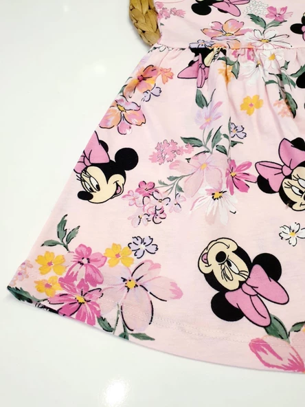 Minnie Kız Çocuk Penye Askılı Elbise - 2