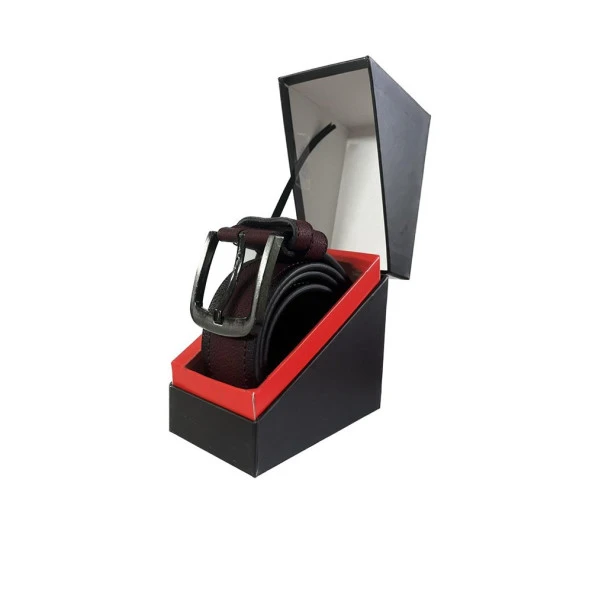 Fossil Bordo Suni Deri 4,5 cm Erkek Kemeri-130cm - Resim 2