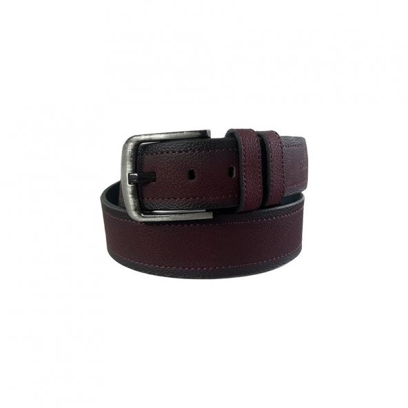 Fossil Bordo Suni Deri 4,5 cm Erkek Kemeri-125cm - 4