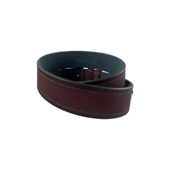 Fossil Bordo Suni Deri 4,5 cm Erkek Kemeri-105cm - 3