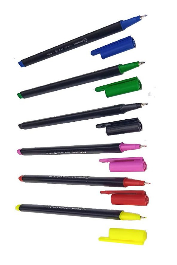 Fineliner 6 Lı İnce Uçlu Kalem 1 Paket 6 Renk 0.4 Mm Keçe Uçlu Kalem Renkli İşaretleme Yazı Kalemi - 3