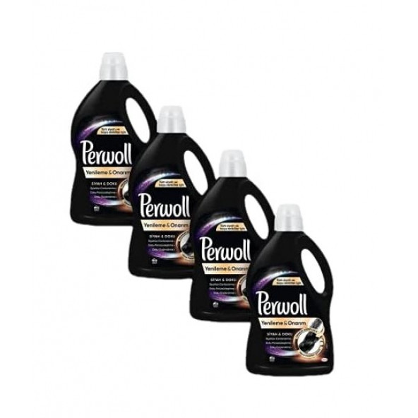 Perwoll Siyah & Doku Siyahlar için Sıvı Deterjan 50 Yıkama 2,97 lt 4'lü - 2