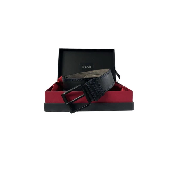 Fossil Siyah Suni Deri 4,5 cm Erkek Kemeri-115