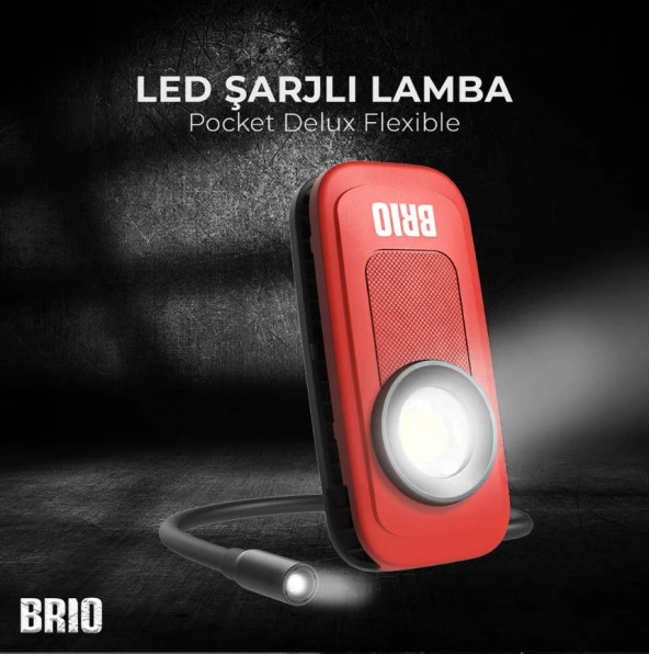 Brio Usb Şarjlı, Esnek, Eller Serbest, Mıknatıslı, Kamp, Tamirci Led Lambası 300 L - 6