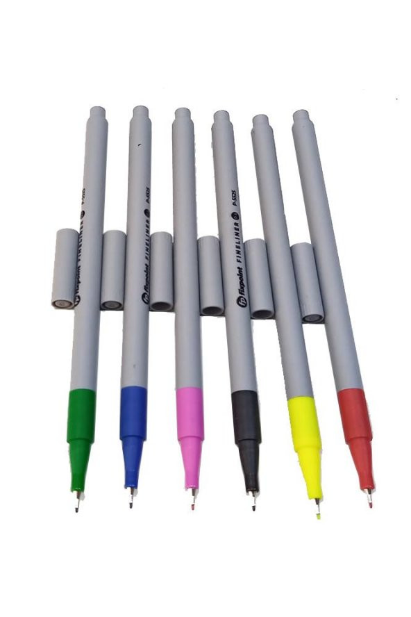 Fineliner 6 Lı İnce Uçlu Kalem 1 Paket 6 Renk 0.4 Mm Keçe Uçlu Kalem Renkli İşaretleme Yazı Kalemi - 3