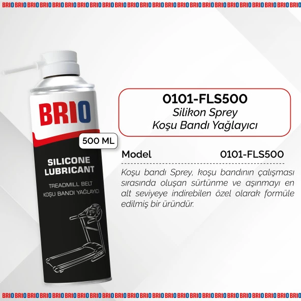 Brio Silikon Sprey Koşu Bandı Yağlayıcı, Koşu Bandı Yağı 500 Ml - 2