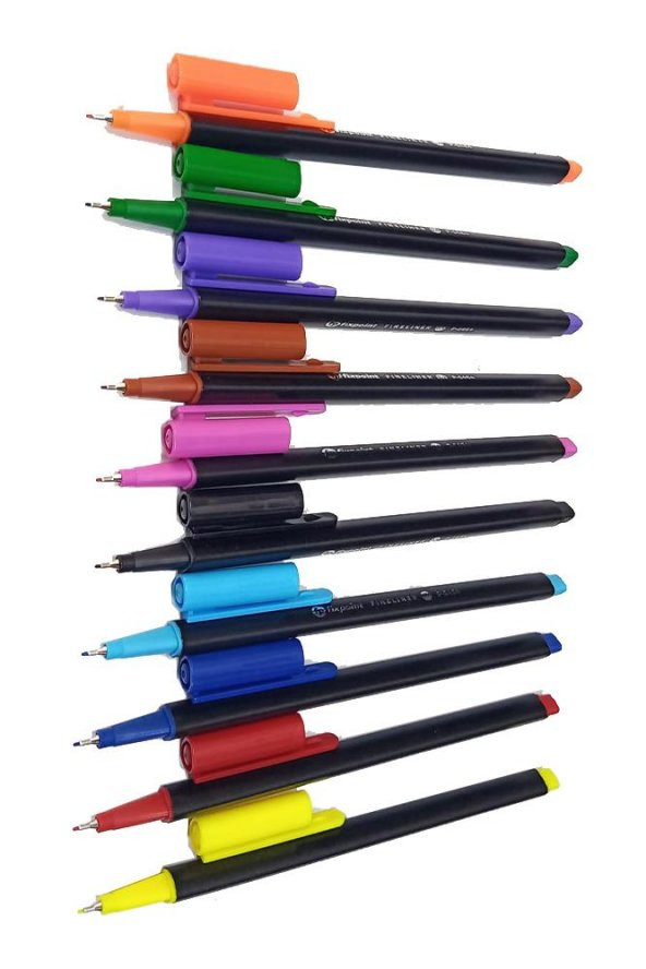 Fineliner 10 Lu İnce Uçlu Kalem 1 Paket 10 Renk 0.4 Mm Keçe Uçlu Kalem Renkli İşaretleme Yazı Kalemi - 3