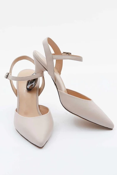 Kadın Hakiki Deri Kısa Topuklu Stiletto - 3