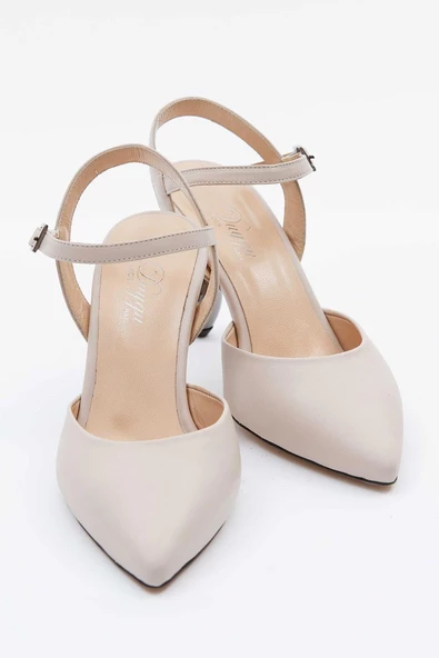 Kadın Hakiki Deri Kısa Topuklu Stiletto - 2