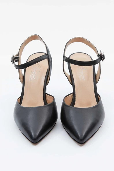 Kadın Hakiki Deri Kısa Topuklu Stiletto - 10