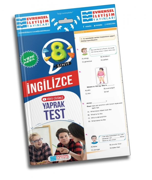 Evrensel İletişim 8. Sınıf İngilizce Yaprak Test 2023