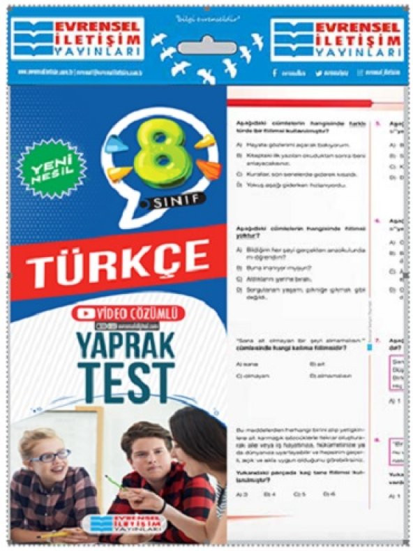 Evrensel İletişim 8. Sınıf Türkçe Yeni Nesil Yaprak Test 2023