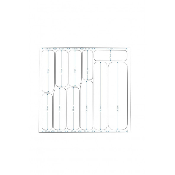 NETAKS ÇEKMECE İÇİ KAŞIKLIK 40X49 ÇEKMECE İÇİ ORGANIZER DÜZENLEYİCİ - 6