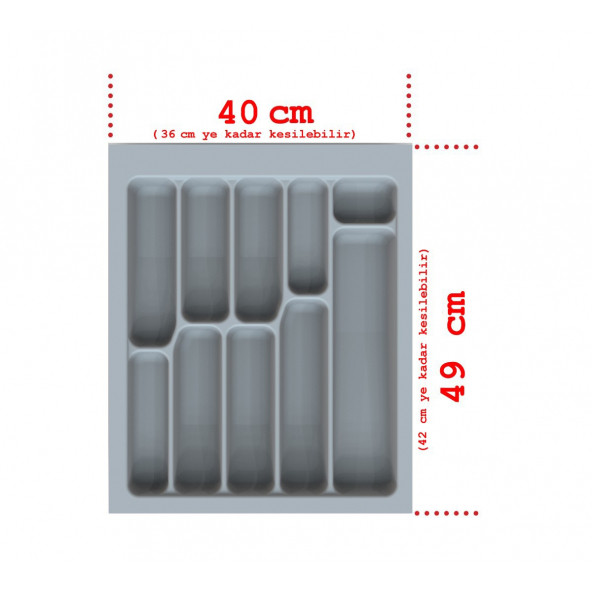 NETAKS ÇEKMECE İÇİ KAŞIKLIK 40X49 ÇEKMECE İÇİ ORGANIZER DÜZENLEYİCİ - 7