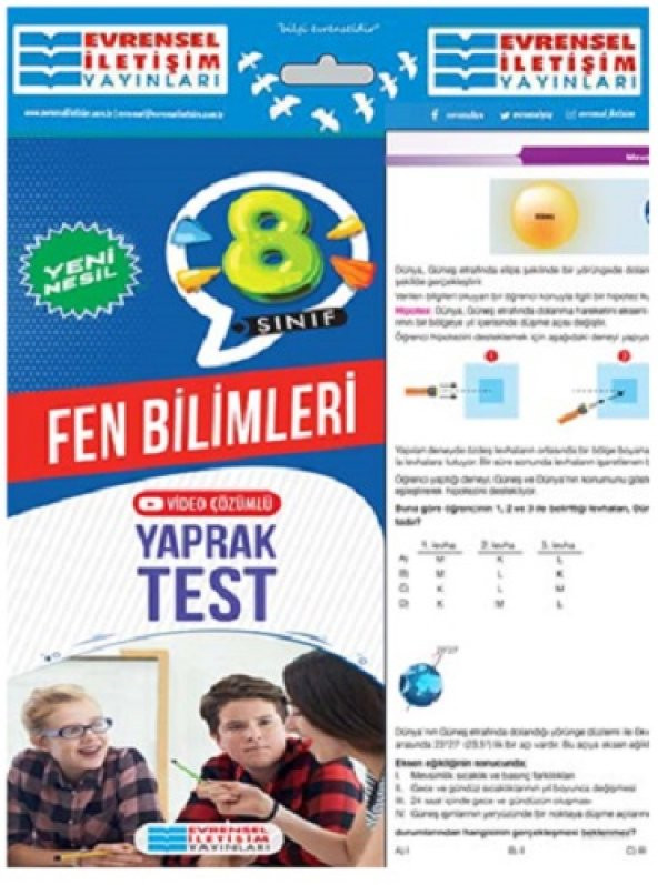 Evrensel İletişim 8. Sınıf Fen Bilimleri Yeni Nesil Yaprak Test 2023