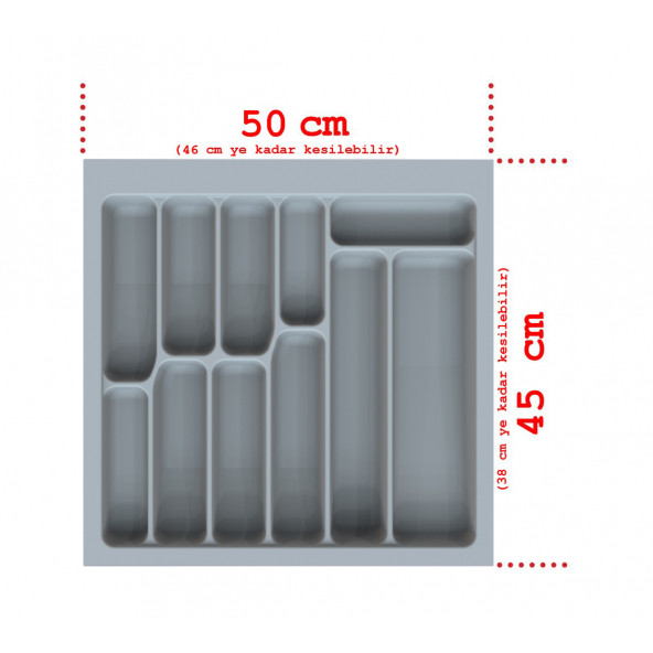 NETAKS ÇEKMECE İÇİ KAŞIKLIK 50X45 ÇEKMECE İÇİ ORGANIZER DÜZENLEYİCİ - 7