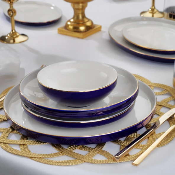 Schafer Adel Navy Blue Yemek Takımı 56 Parça-Lacivert - 3