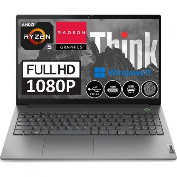 LENOVO THİNKBOOK 15 G3 AMD RYZEN 5-5500U/16GB/512GB/W11P/15.6" FHD TAŞINABİLİR BİLGİSAYAR 21A40038TX