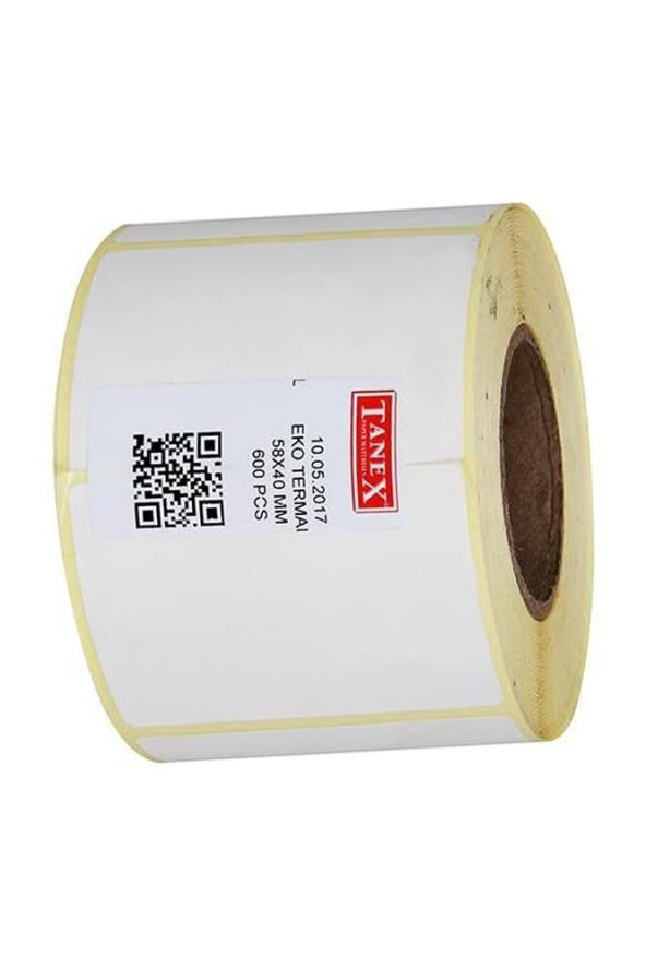 Barkod Etiketi Yapışkanlı 58x40 mm 1 Adet Termal Barkot ve Terazi Eiketi - 4