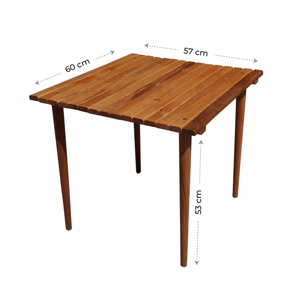 Ahşap Katlanır Rulo Masa Kamp Outdoor Bahçe Araç Araba Masası Çantalı 60x57 - 7