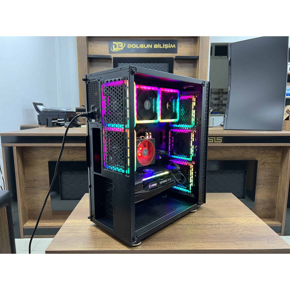 İKİNCİ EL AMD Ryzen 5 5500 16GB RAM 1TB SSD RTX3070 650W Power Adreslenebilir RGB Fanlı KASA - 4