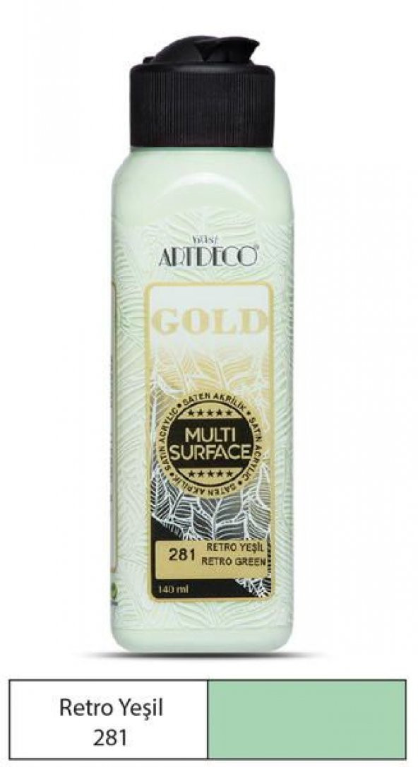 Artdeco Gold Multi Surface Akrilik Boya 140 ml. 281 RETRO YEŞİL