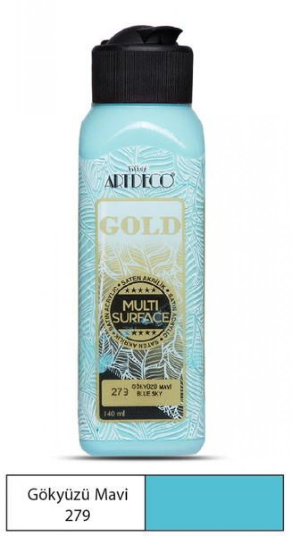 Artdeco Gold Multi Surface Akrilik Boya 140 ml. 279 GÖKYÜZÜ MAVİ