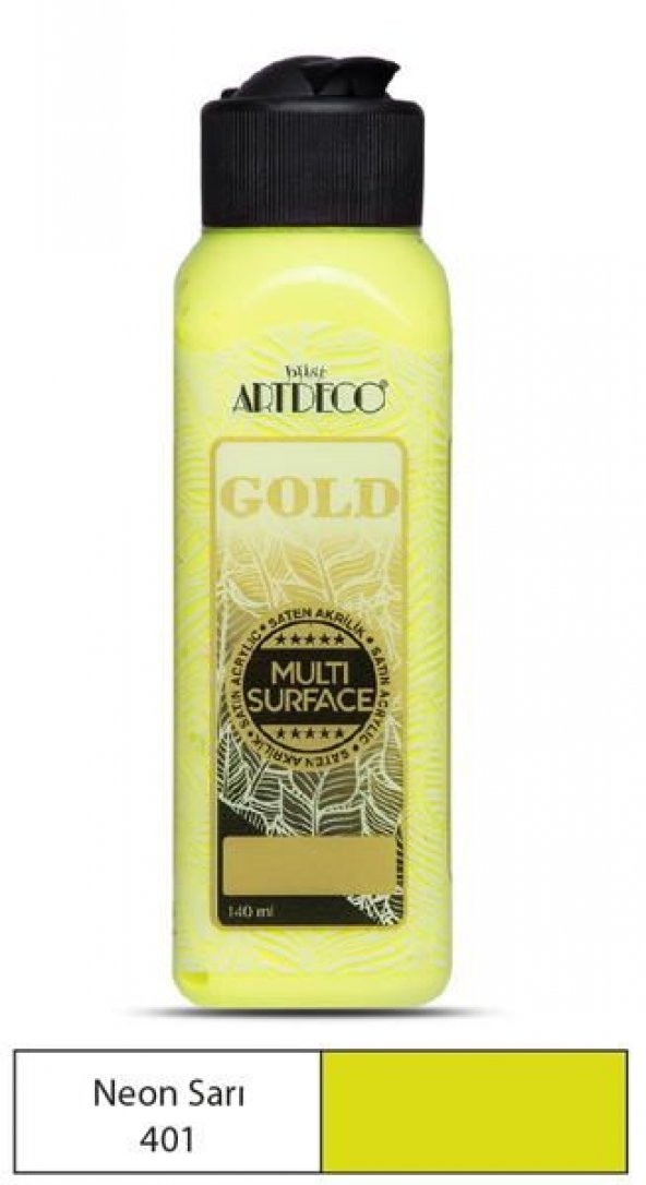 Artdeco Gold Multi Surface Akrilik Boya 140 ml. 401 NEON SARI