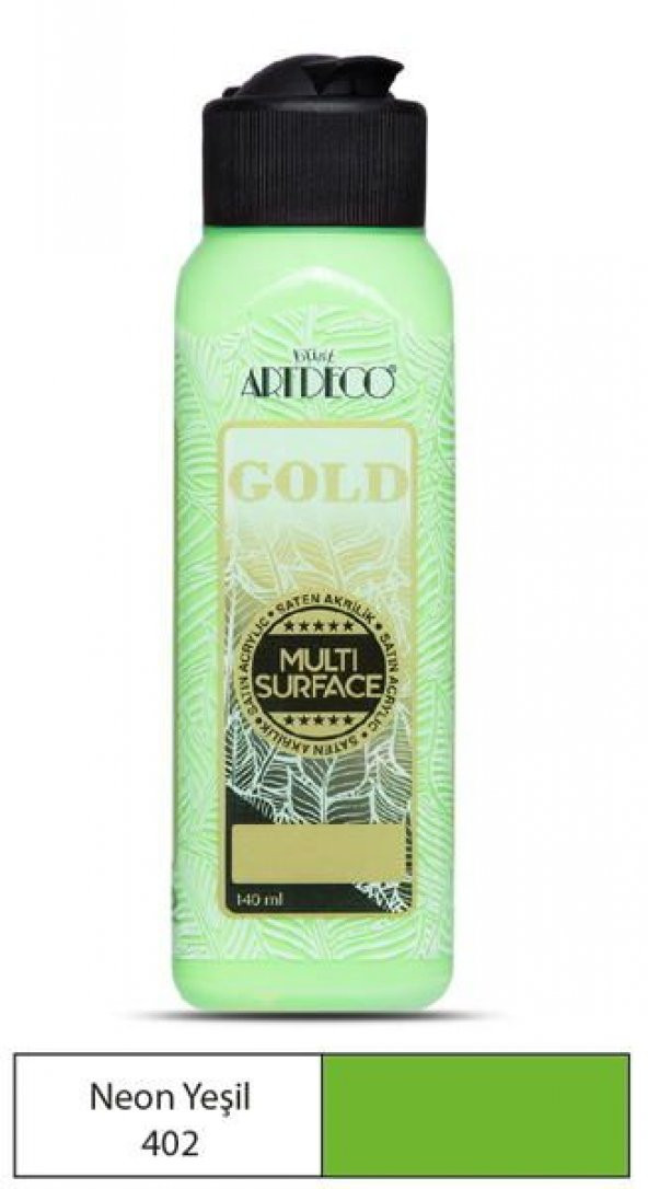 Artdeco Gold Multi Surface Akrilik Boya 140 ml. 402 NEON YEŞİL