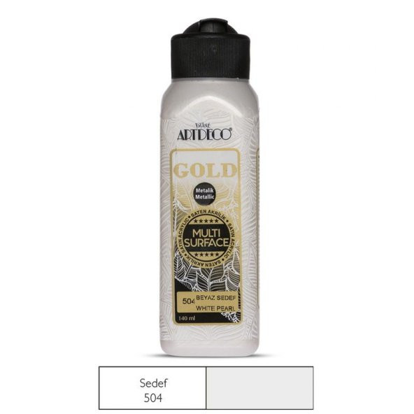 Artdeco Gold Multi Surface Akrilik Boya 140 ml.  504 METALİK SEDEF