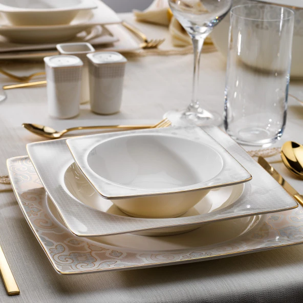 Schafer Glamor Point Yemek Takımı 60 Parça-Beyaz - 3