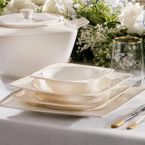 Schafer Glamor Pure Yemek Takımı 60 Parça-Gold - 2