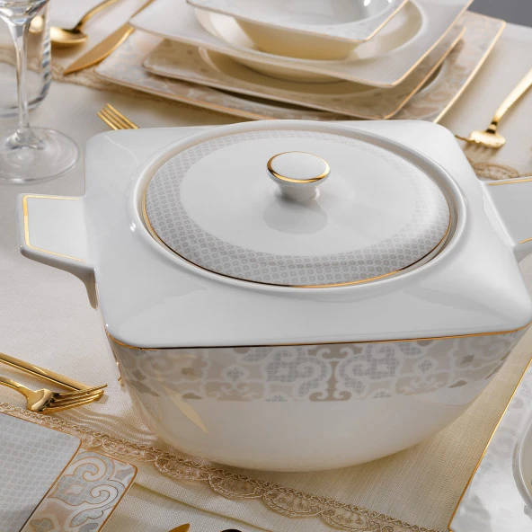 Schafer Glamor Point Yemek Takımı 60 Parça-Beyaz - 7